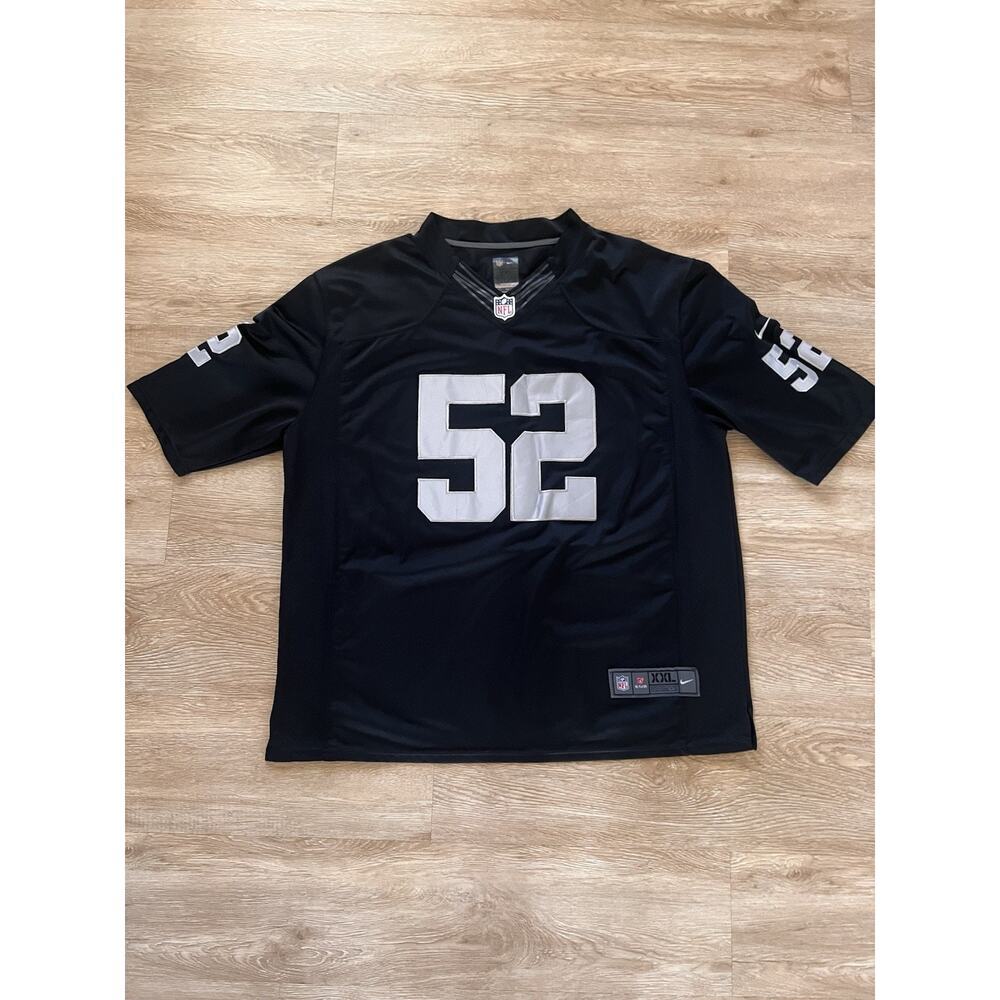 Nike‎ Khalil Mack Raiders #52 NFL Jersey Mens XXL Black Oakland Las Vegas